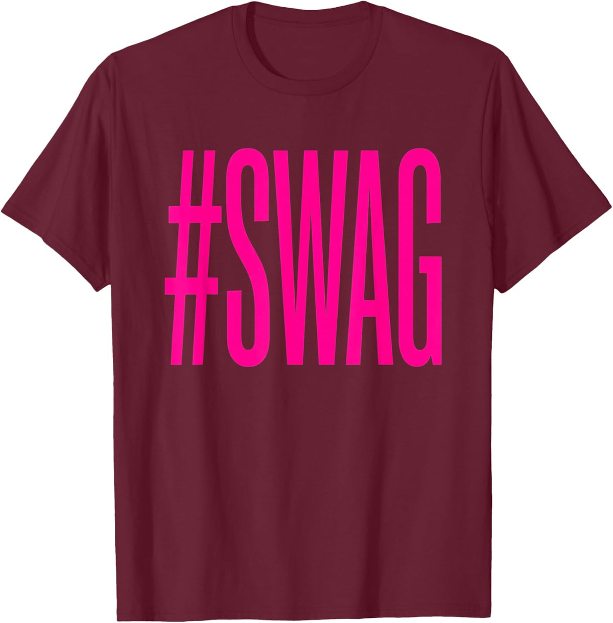 Swag Funny 2000S Nostalgia Y2K Hashtag Meme T-Shirt - T-Shirt | Maroon