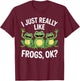 Funny Frog Art Women Kids Tree Frog Animal Lover T-Shirt - T-Shirt | Maroon