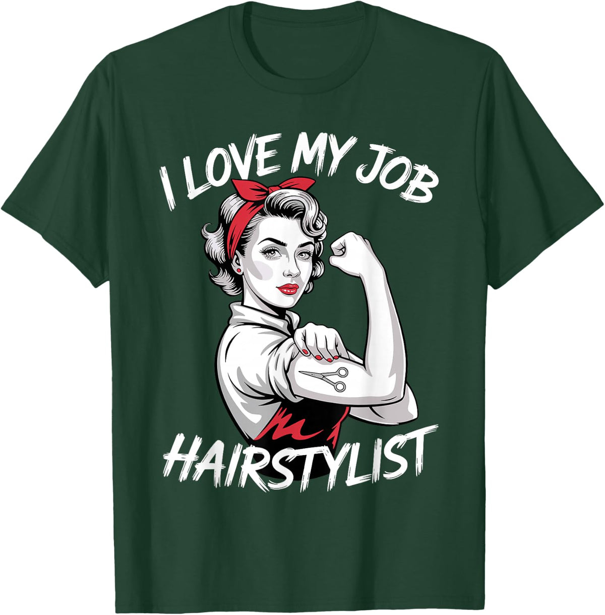 Cute Beautician Art Girls Hair Stylist Beautician T-Shirt - T-Shirt | Forest