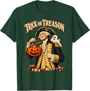 Trick Or Treason George Washington Patriotic Halloween T-Shirt - T-Shirt | Forest