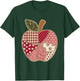 Vintage Quilted Apple Cute Teacher Back to School T-Shirt - T-Shirt | Forest