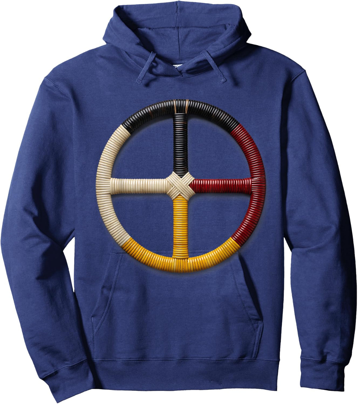 Native American Medicine Wheel Four Directions Sacred Hoop Hoodie - Hoodie | Navy