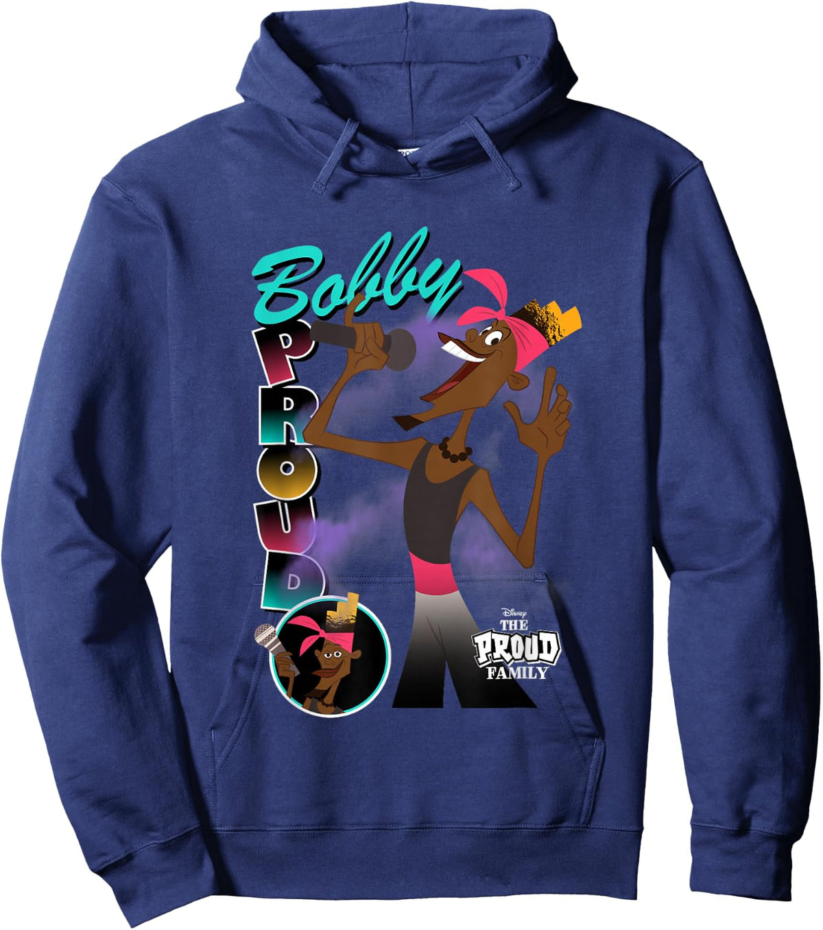 Disney The Proud Family Bobby Singing Vintage Hoodie - Hoodie | Navy