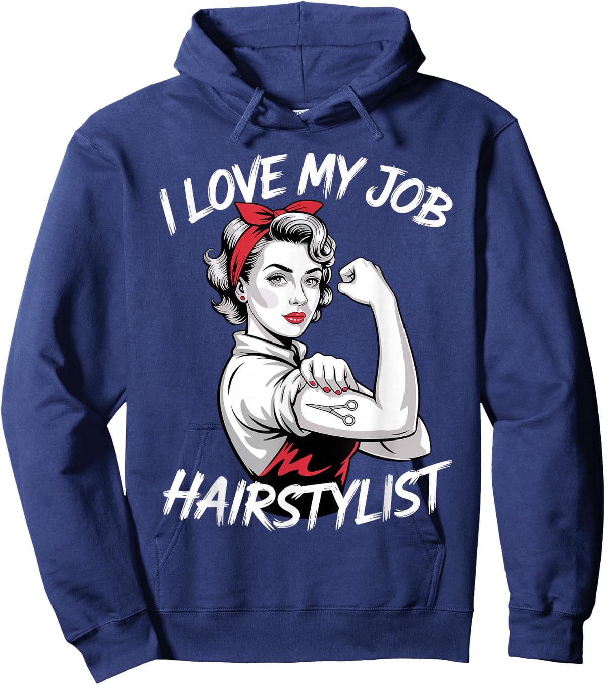 Cute Beautician Art Girls Hair Stylist Beautician Hoodie - Hoodie | Navy