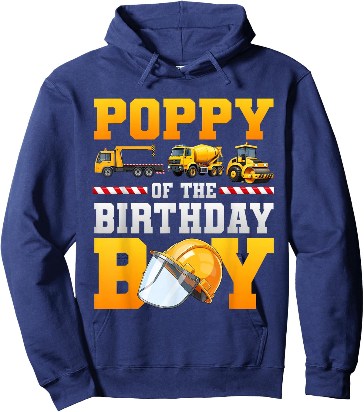 Poppy of The Birthday Boy Excavator Construction Family Hoodie - Hoodie | Navy