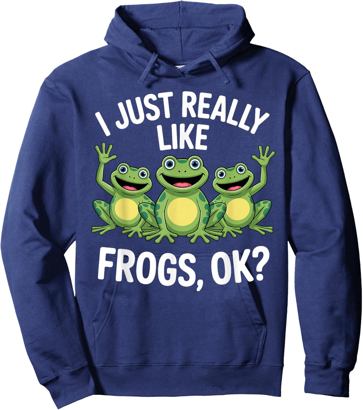 Funny Frog Art Women Kids Tree Frog Animal Lover Hoodie - Hoodie | Navy