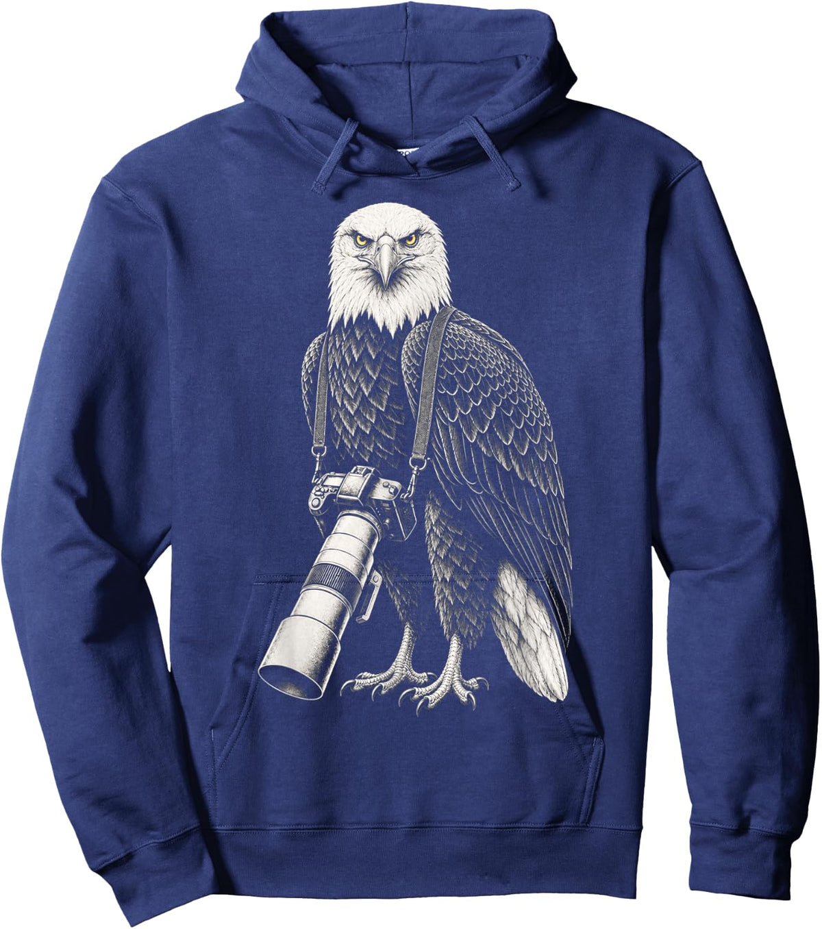 Funny Long Lens Eagle Wildlife Photographer Camera Hoodie - Hoodie | Navy