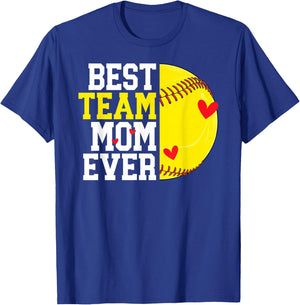 Best Team Mom Ever Softball Team Mom Softball Team Mama T-Shirt - T-Shirt | Royal