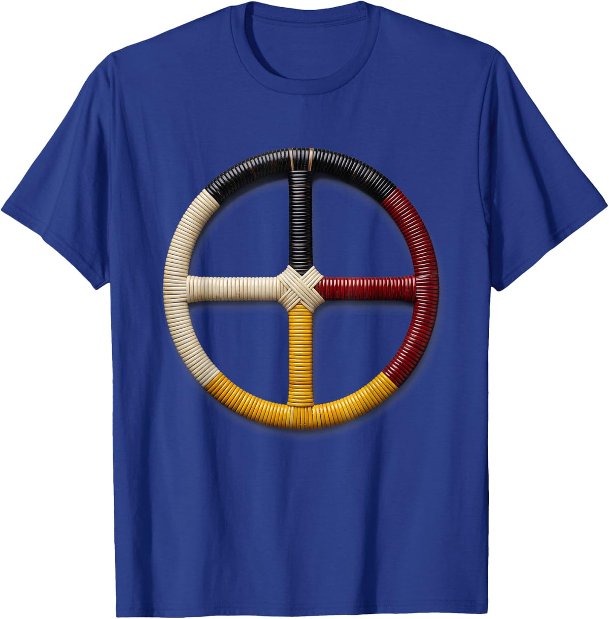 Native American Medicine Wheel Four Directions Sacred Hoop T-Shirt - T-Shirt | Royal
