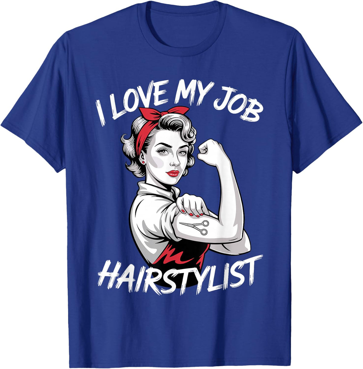Cute Beautician Art Girls Hair Stylist Beautician T-Shirt - T-Shirt | Royal