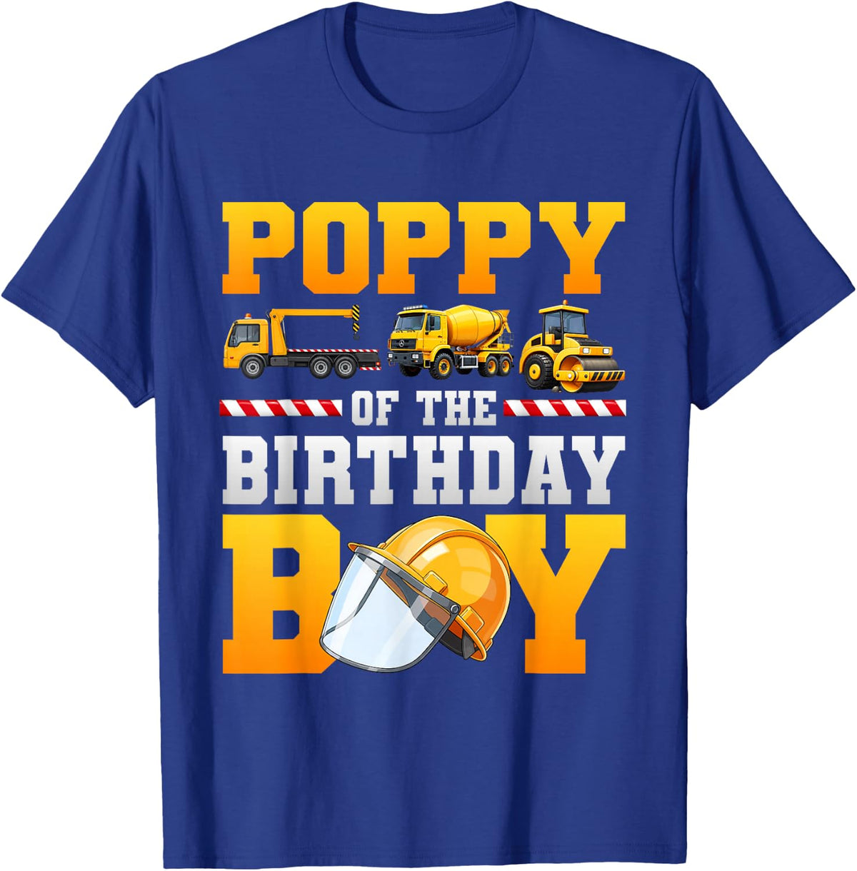 Poppy of The Birthday Boy Excavator Construction Family T-Shirt - T-Shirt | Royal