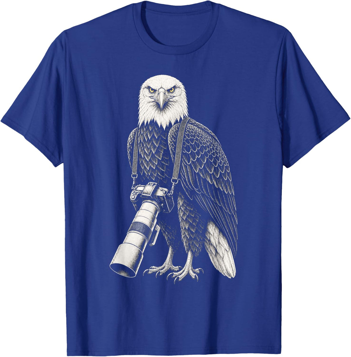 Funny Long Lens Eagle Wildlife Photographer Camera T-Shirt - T-Shirt | Royal