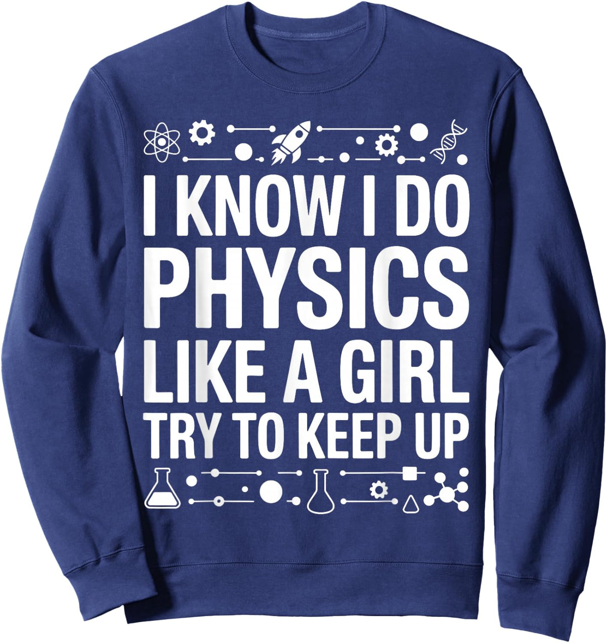 Cool Physics Art Girls Mom Physics Physicist Lover Sweatshirt - Sweatshirt | Navy