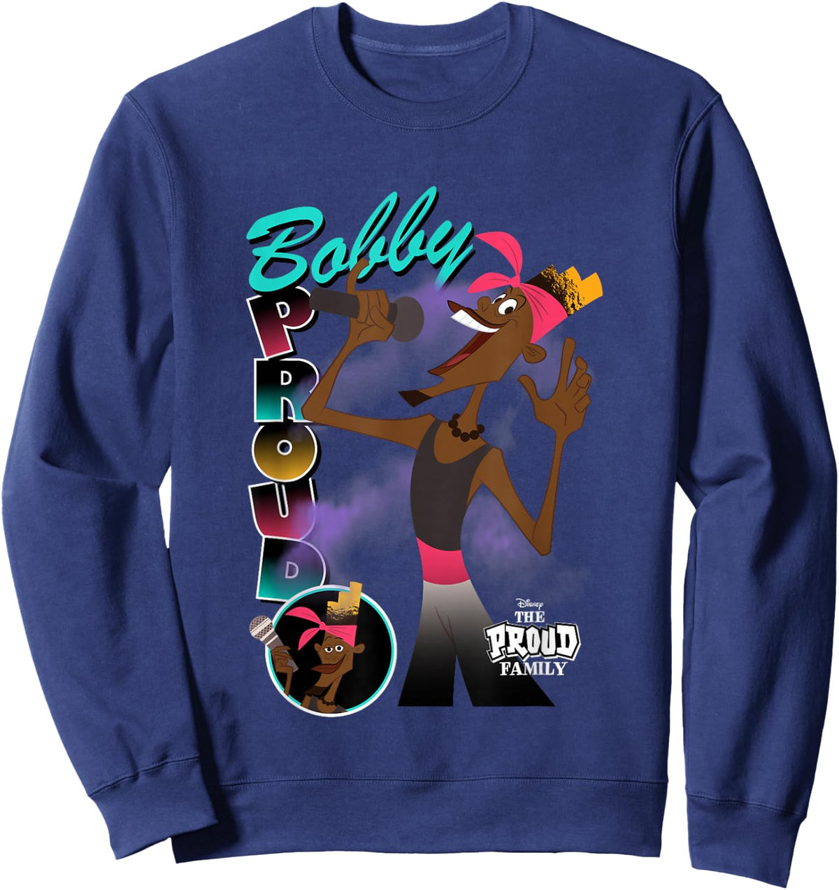Disney The Proud Family Bobby Singing Vintage Sweatshirt - Sweatshirt | Navy