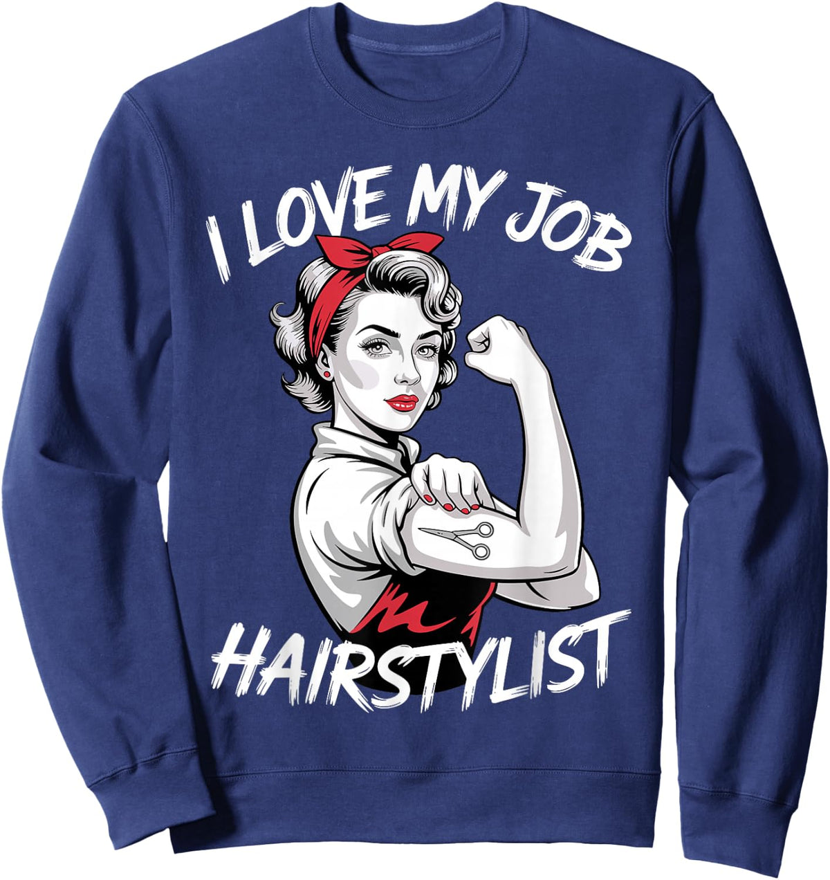 Cute Beautician Art Girls Hair Stylist Beautician Sweatshirt - Sweatshirt | Navy