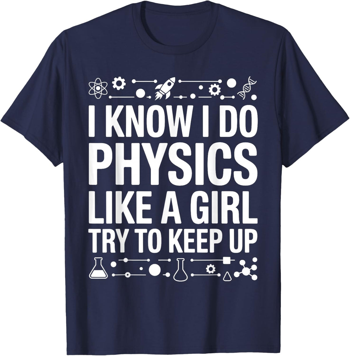 Cool Physics Art Girls Mom Physics Physicist Lover T-Shirt - T-Shirt | Navy