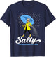 Salty Too Seasoned to Care Funny Older Woman Humor Vintage T-Shirt - T-Shirt | Navy
