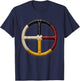 Native American Medicine Wheel Four Directions Sacred Hoop T-Shirt - T-Shirt | Navy