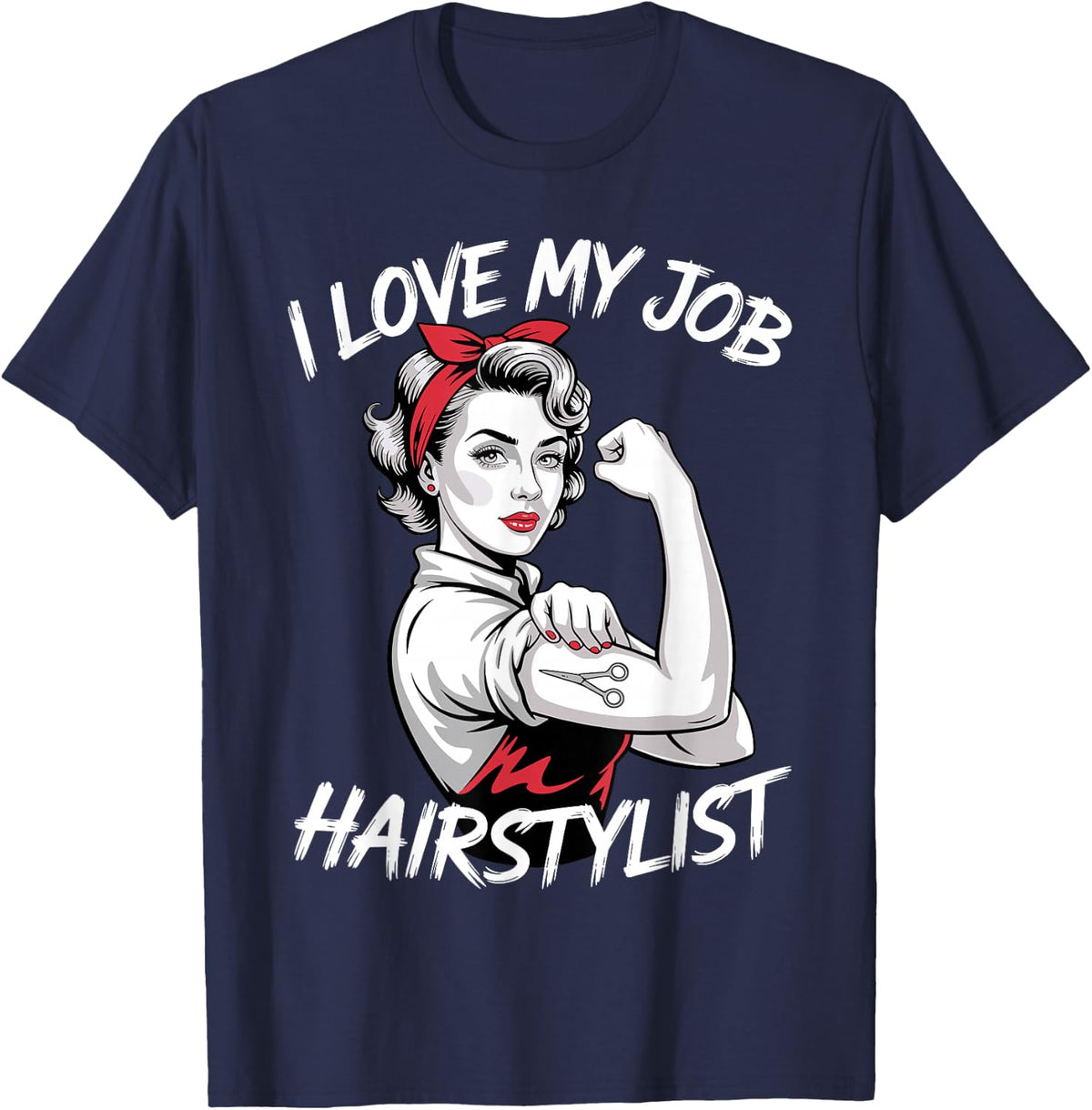 Cute Beautician Art Girls Hair Stylist Beautician T-Shirt - T-Shirt | Navy