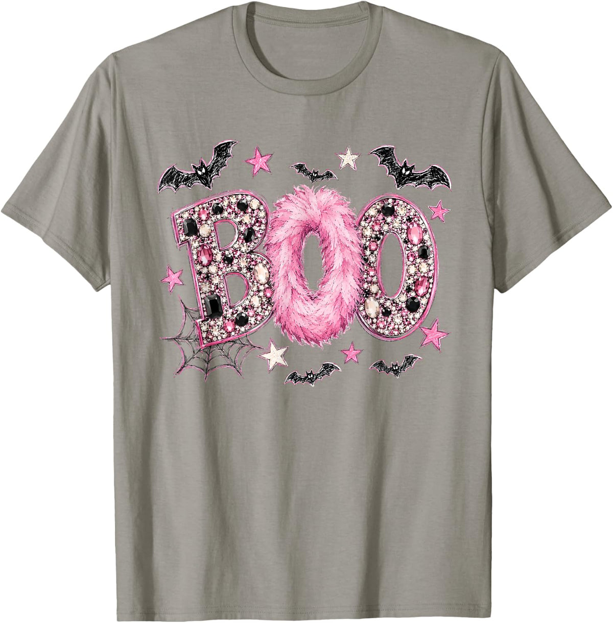 Rhinestone Boo Halloween Funny T-Shirt - T-Shirt | Sand