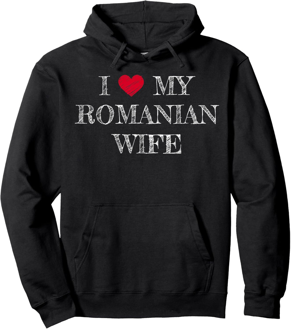 I Love My Romanian Wife, I Heart My Romanian Wife Hoodie - Hoodie | Black