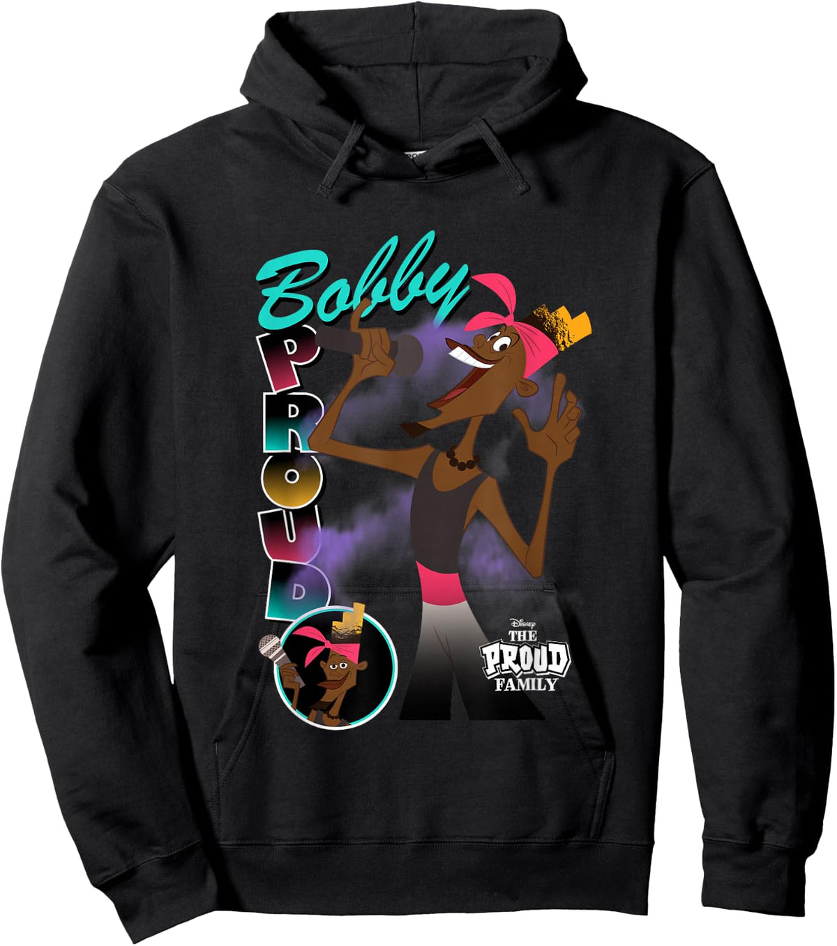 Disney The Proud Family Bobby Singing Vintage Hoodie - Hoodie | Black