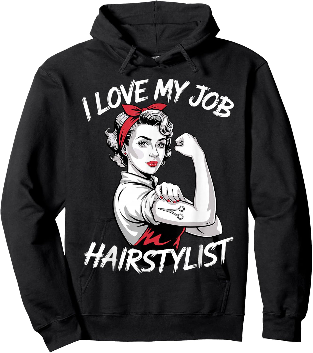 Cute Beautician Art Girls Hair Stylist Beautician Hoodie - Hoodie | Black