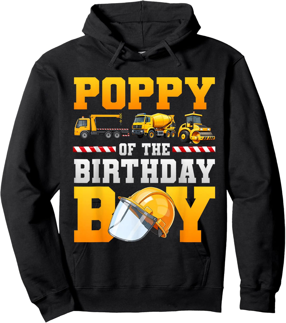 Poppy of The Birthday Boy Excavator Construction Family Hoodie - Hoodie | Black