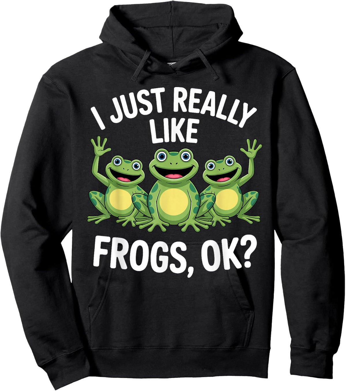 Funny Frog Art Women Kids Tree Frog Animal Lover Hoodie - Hoodie | Black