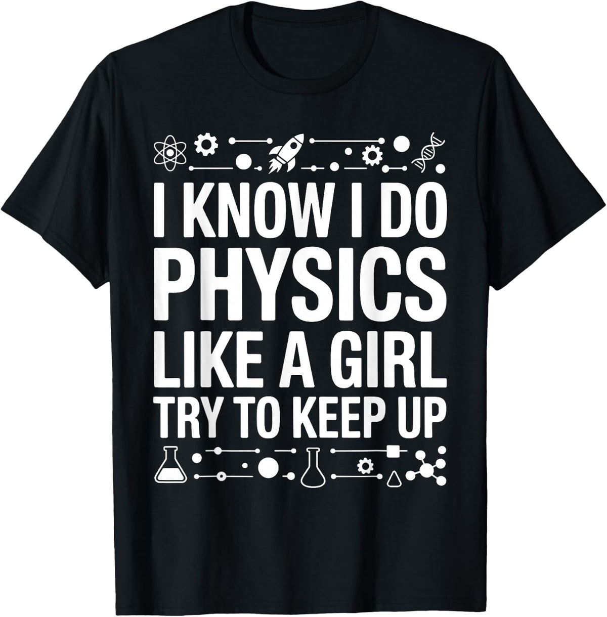 Cool Physics Art Girls Mom Physics Physicist Lover T-Shirt - T-Shirt | Black