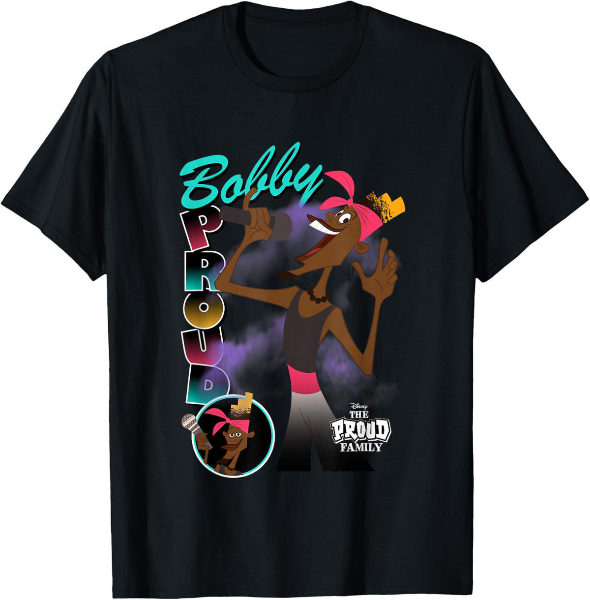 Disney The Proud Family Bobby Singing Vintage T-Shirt - T-Shirt | Black
